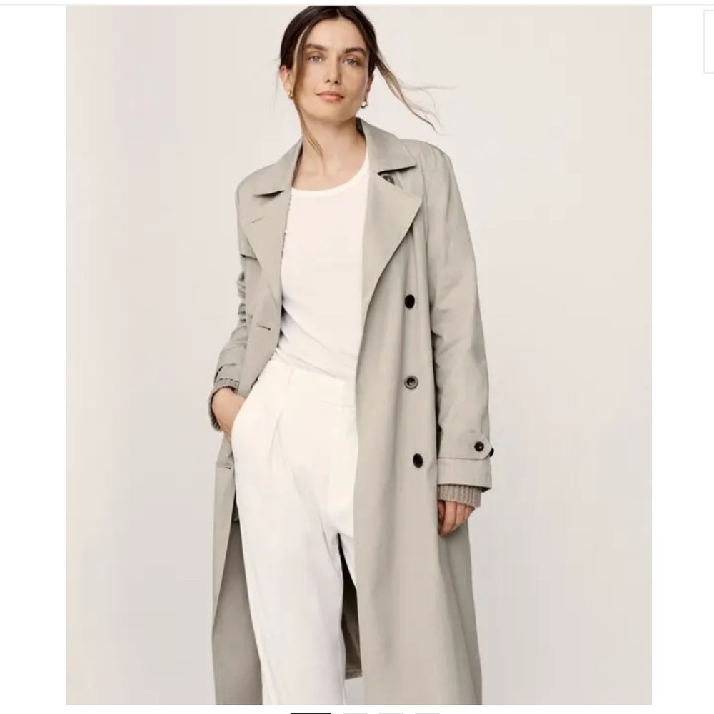 Jenni Kayne Women's Belted Cotton Blend Trench Coat Light Tan Size Medium NWT